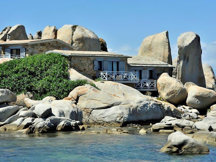 rocks and water on the exterior of Hotel & Spa des Pecheurs, Corsica, France