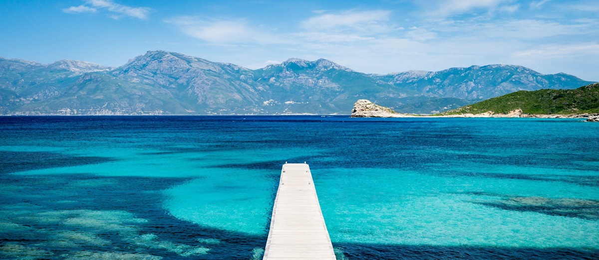 A pier in Corsica, France