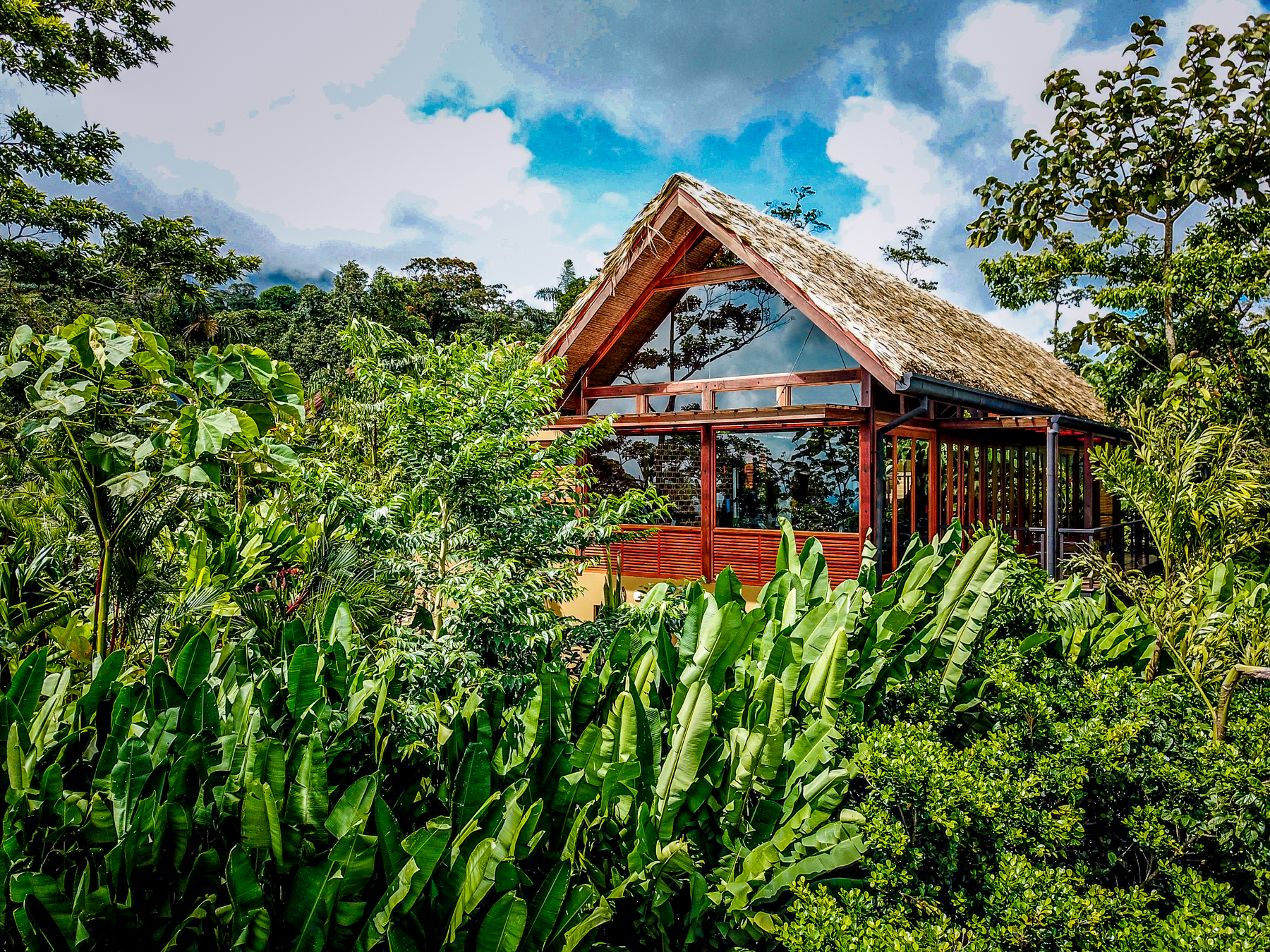 Exterior view of a canyon casita at Amor Arenal in Costa RIca
