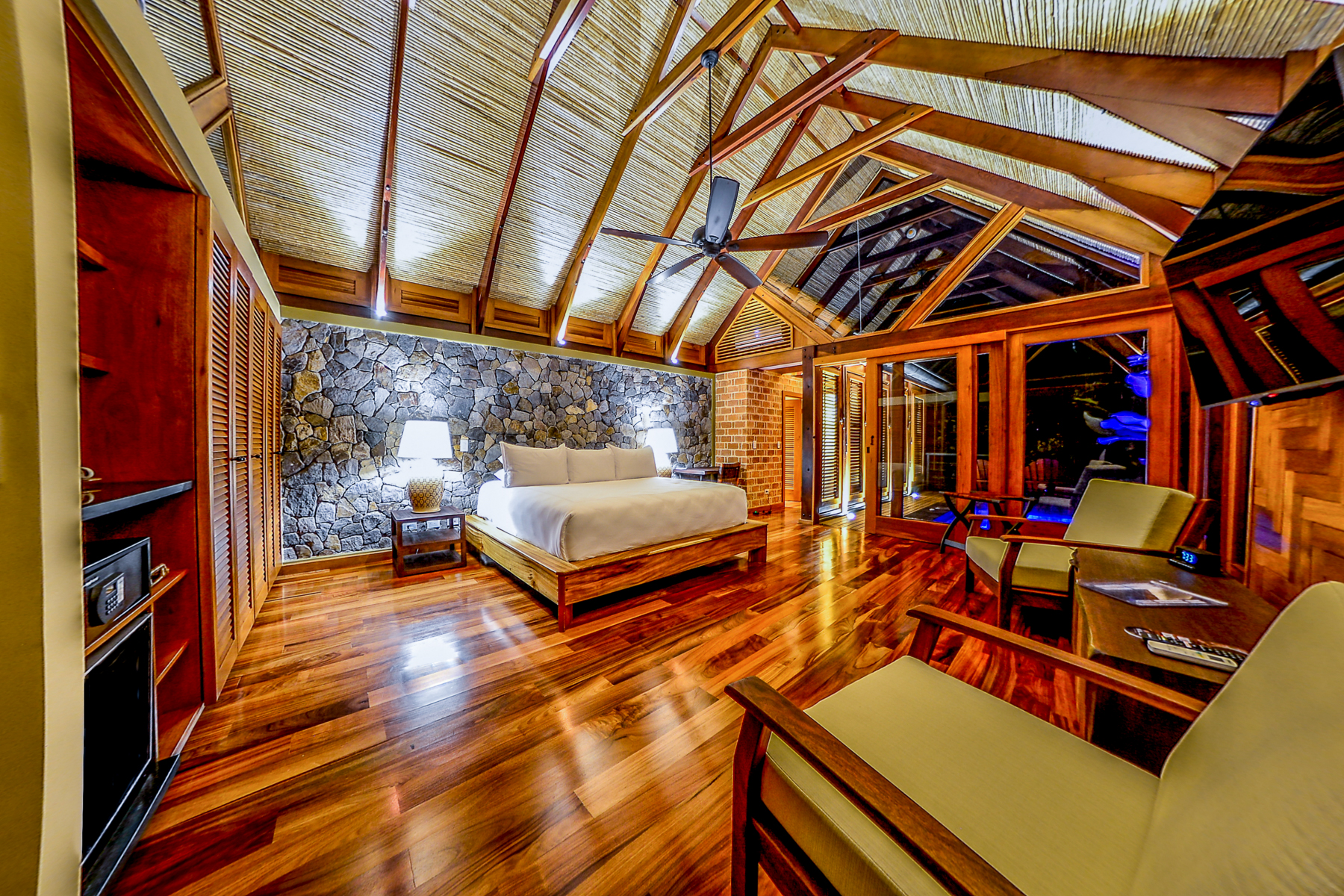 Double canyon casita bedroom at Amor Arenal in Costa RIca