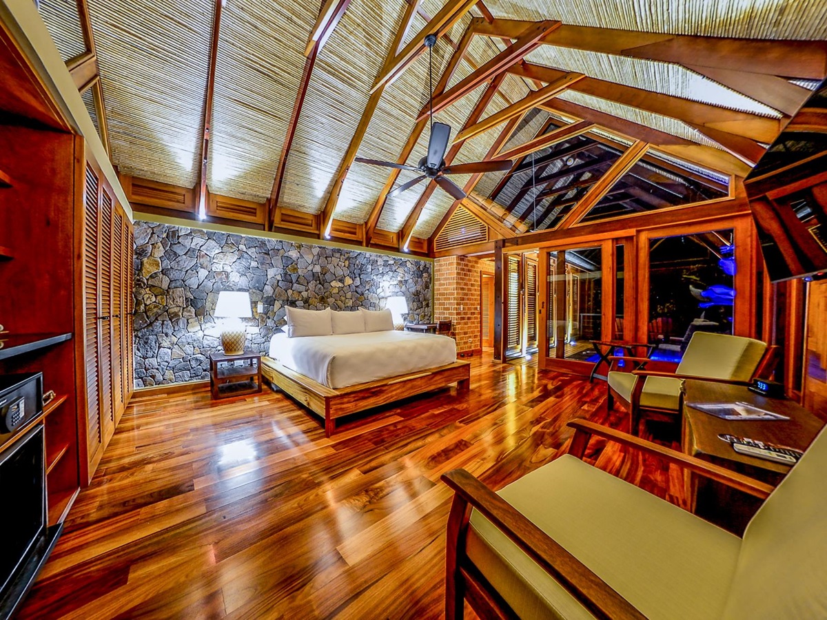 Double canyon casita bedroom at Amor Arenal in Costa RIca