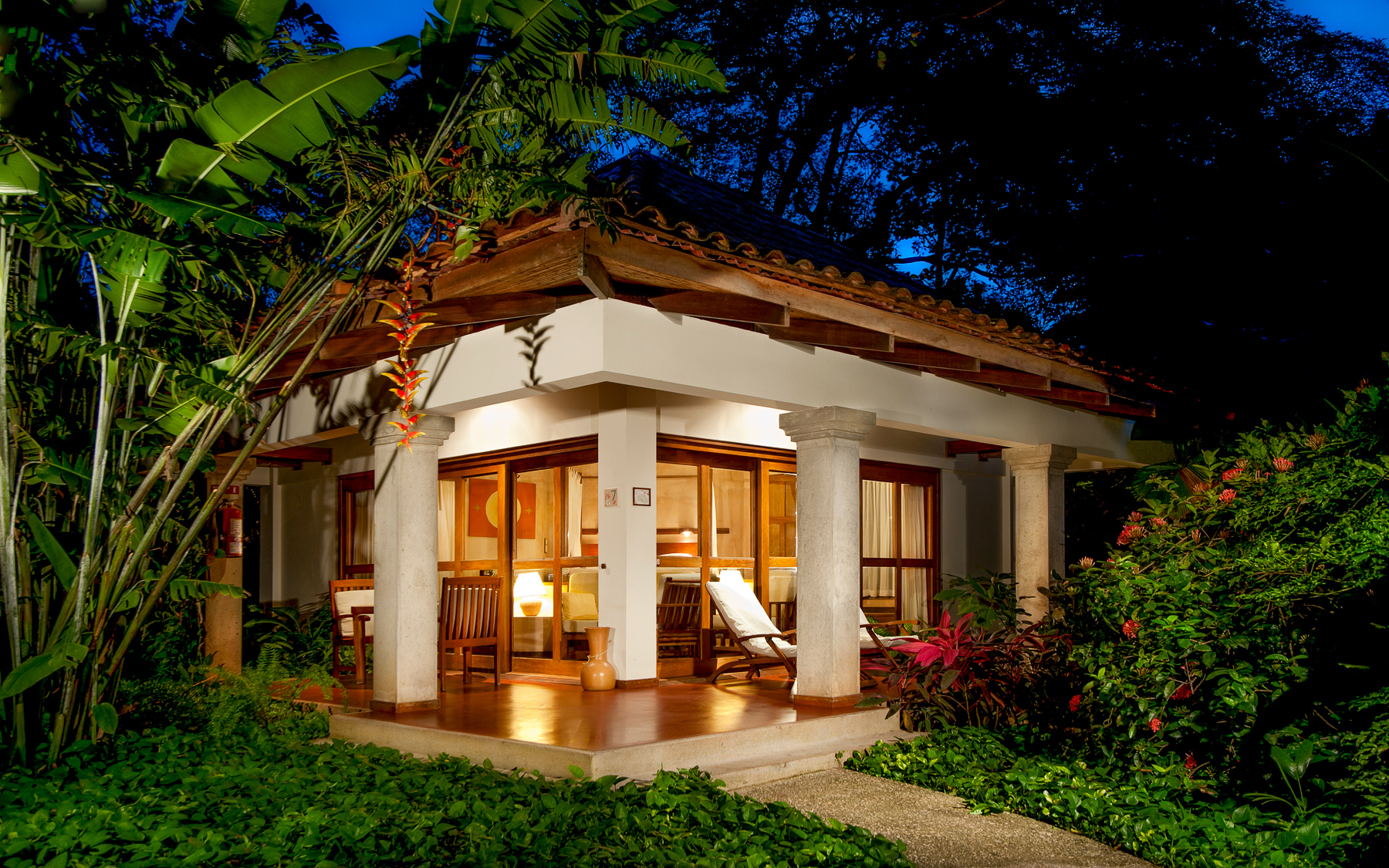 Exterior fo a guest bungalow at Capitan Suizo in Costa Rica