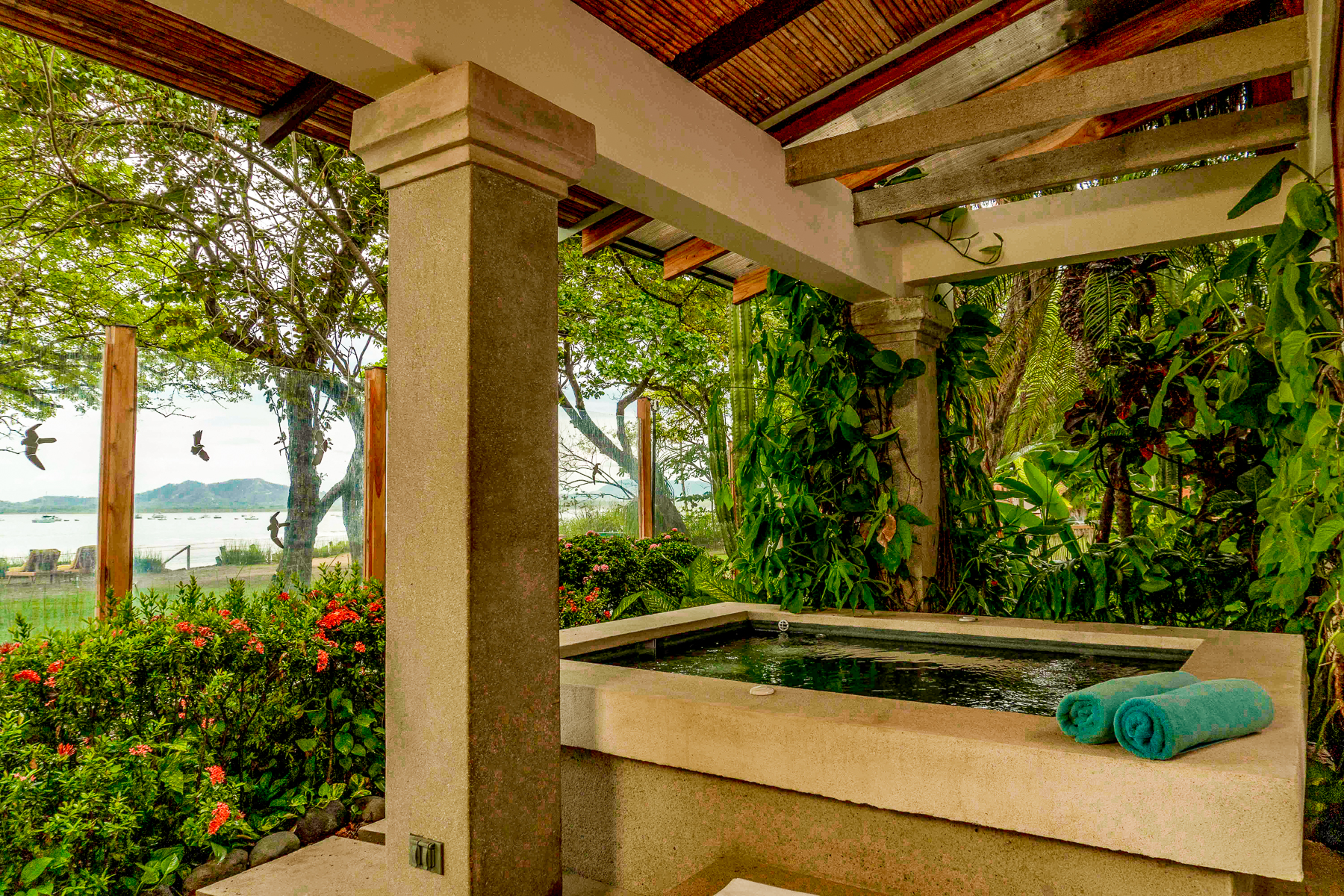 Private pool on the terrace of a bungalow at Capitan Suizo in Tamarindo