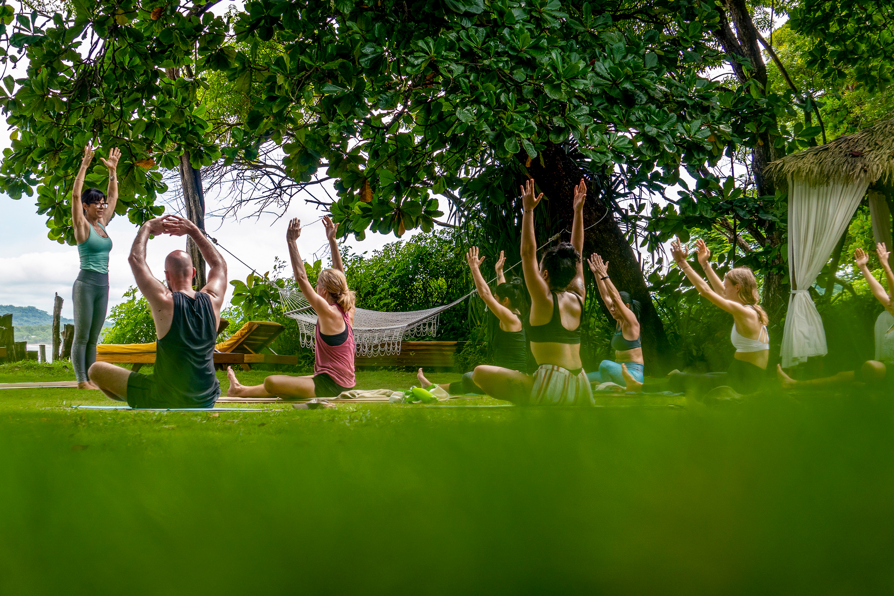 Yoga session at Capitan Suizo in Tamarindo