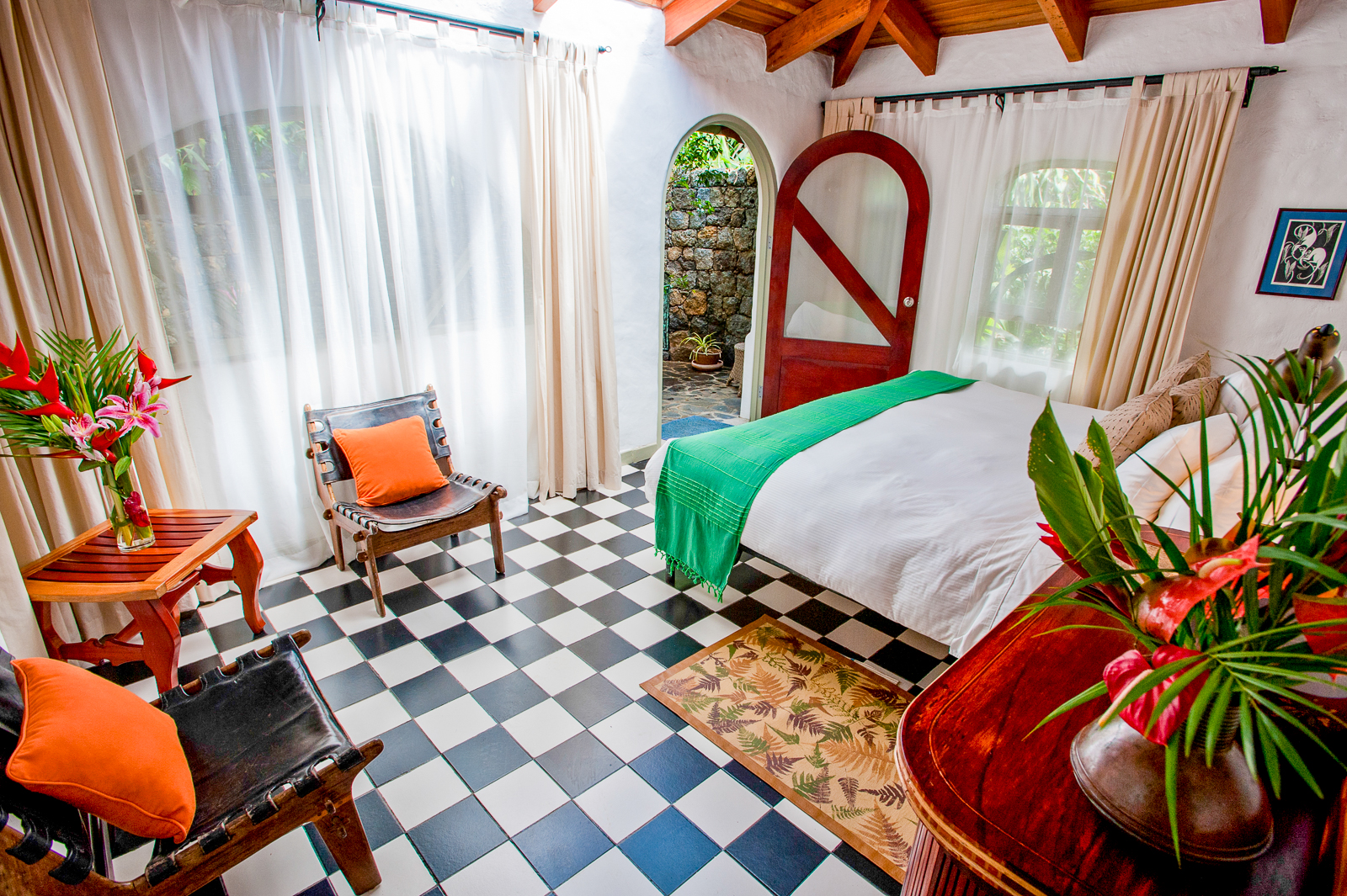 Guest bedroom at Finca Rosa Blanco in Costa Rica