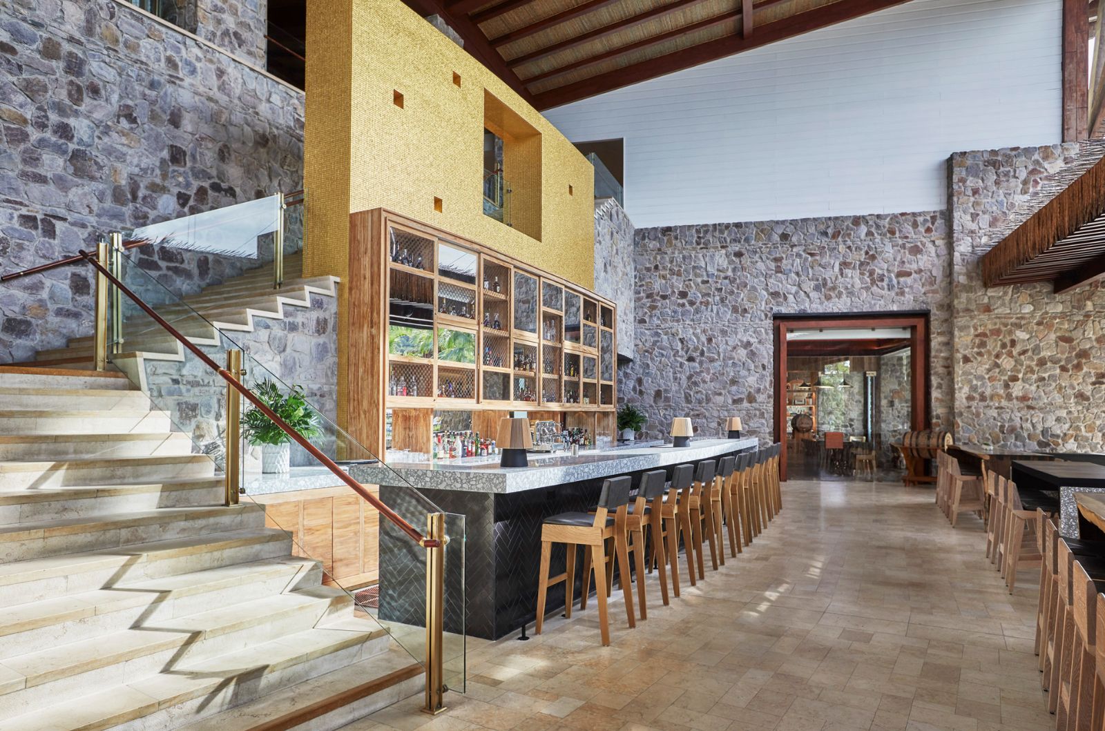 Bar at Four Seasons Hotel on the Papagayo Peninsula in Costa Rica
