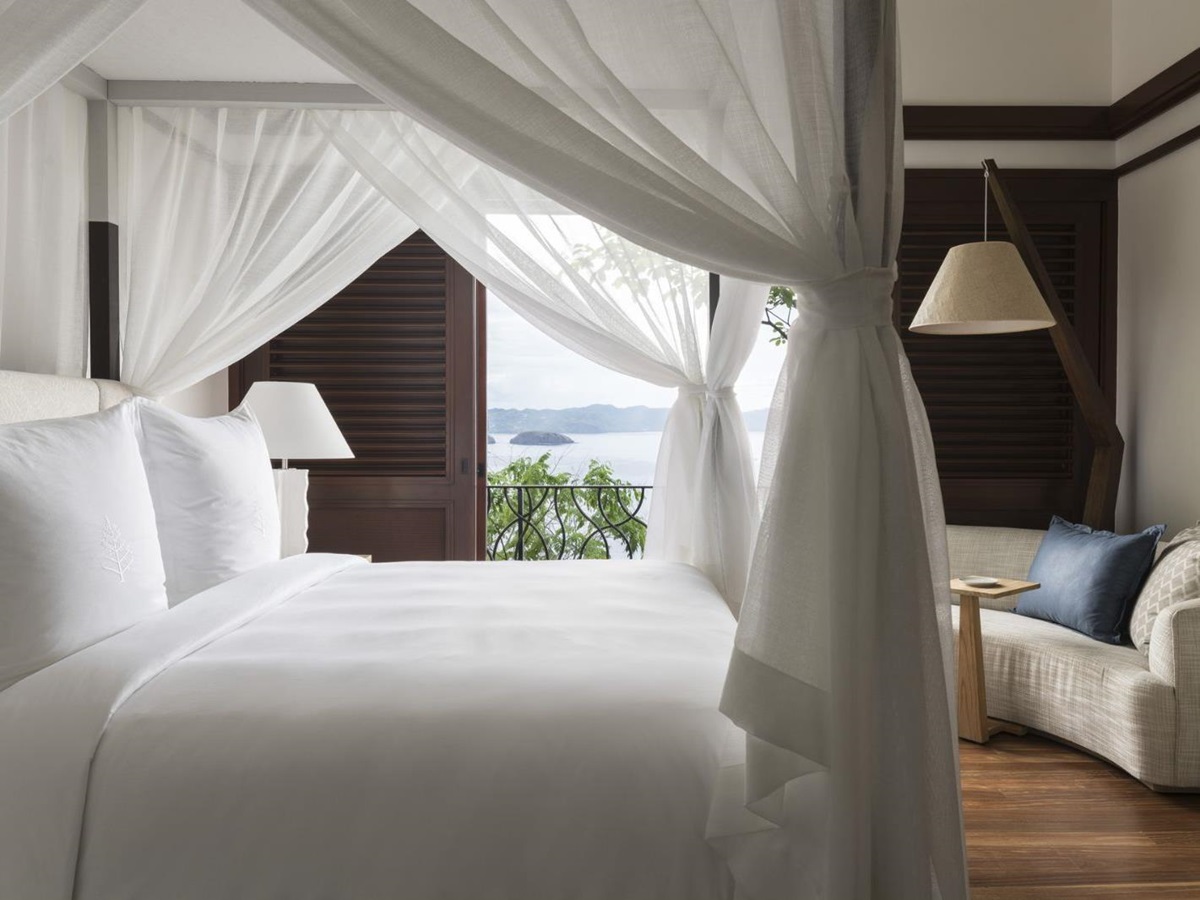 Four poster bed at Four Seasons Costa Rica on the Papagayo Peninsula