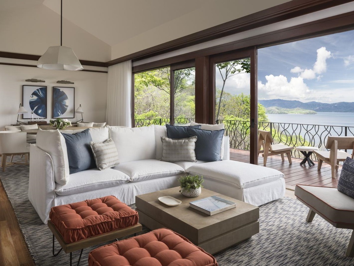 Guest suite lounge area at Four Seasons Costa Rica on the Papagayo Peninsula