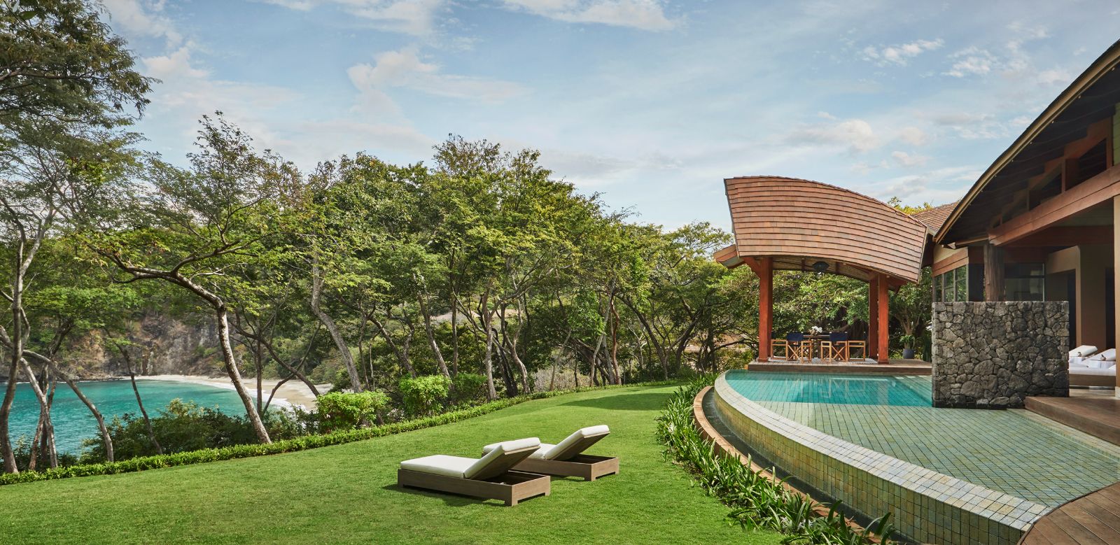 Gardens and pool at Four Seasons Costa Rica on the Papagayo Peninsula