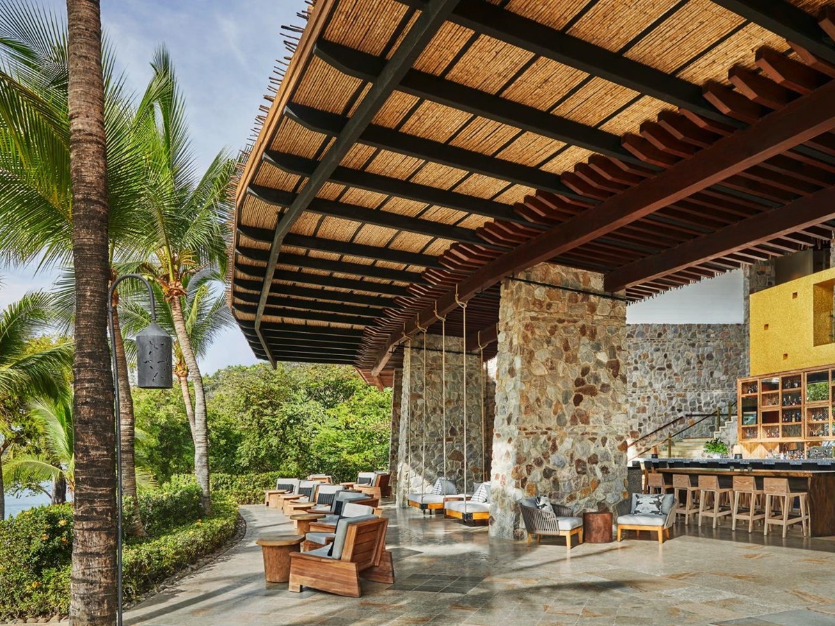 Four Seasons Costa Rica pool bar on the Papagayo Peninsula