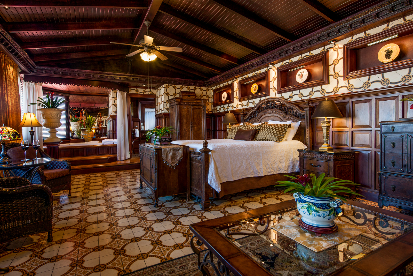 Vista de Oro suite bedroom at Hotel Grano de Oro in San Jose