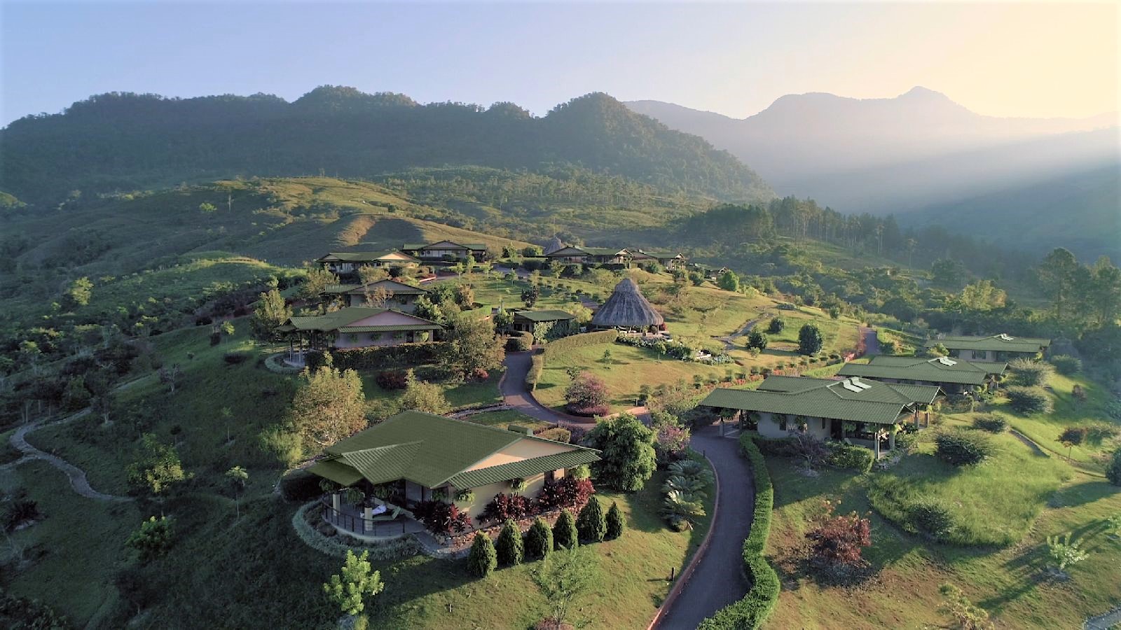 Aerial view of Hacienda Alta Gracia near Perez Zeledon Costa Rica
