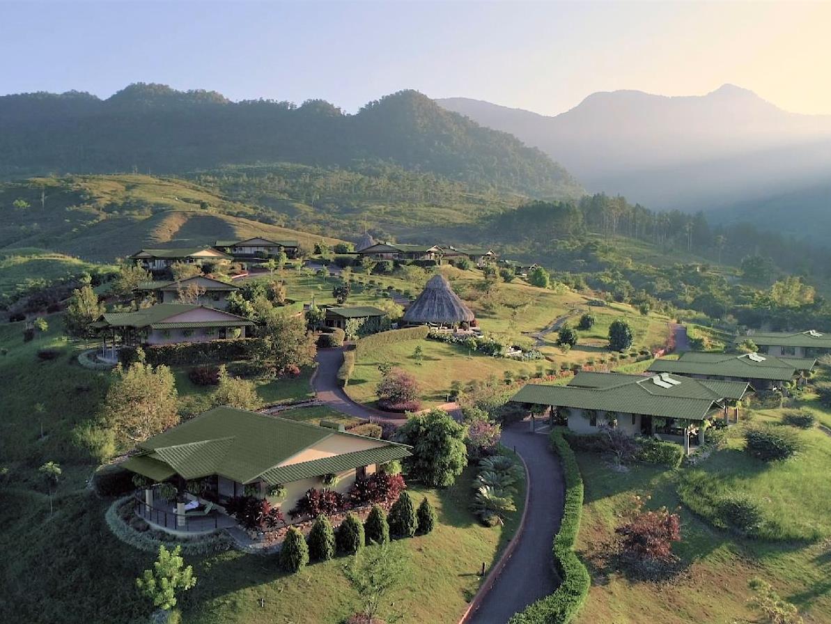 Aerial view of Hacienda Alta Gracia near Perez Zeledon Costa Rica