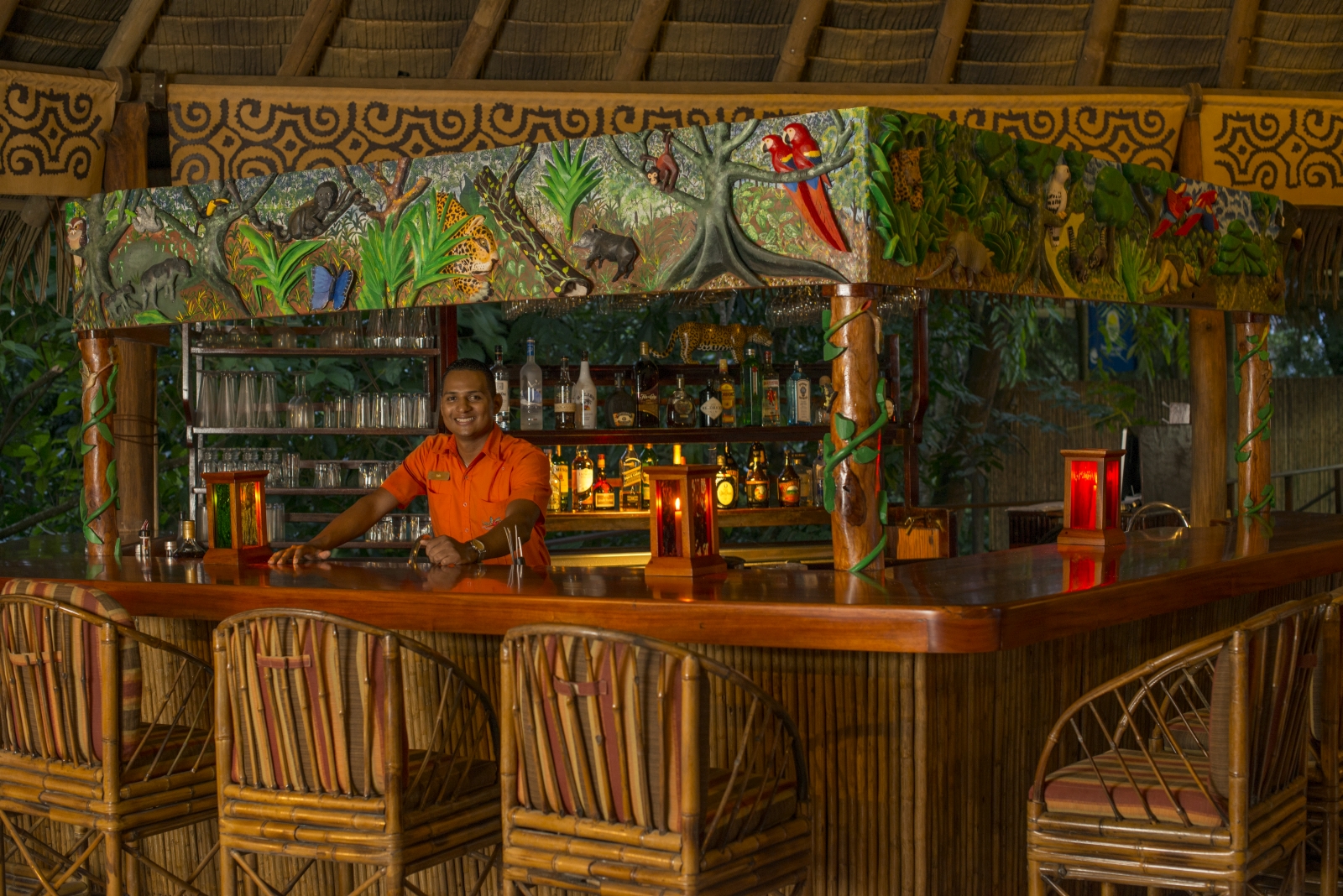 Bar at Lapa Rios Eco Lodge in Costa Rica