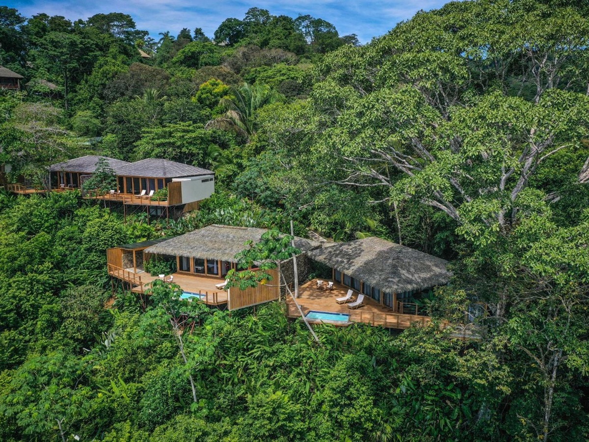 Villa exterior at Lapa Rios resort in Costa Rica