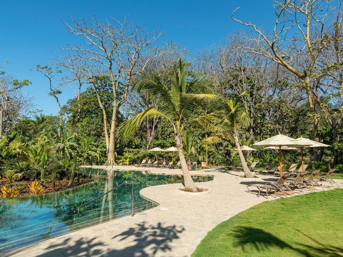 The swimming pool at Nantipa beach resort in Costa Rica