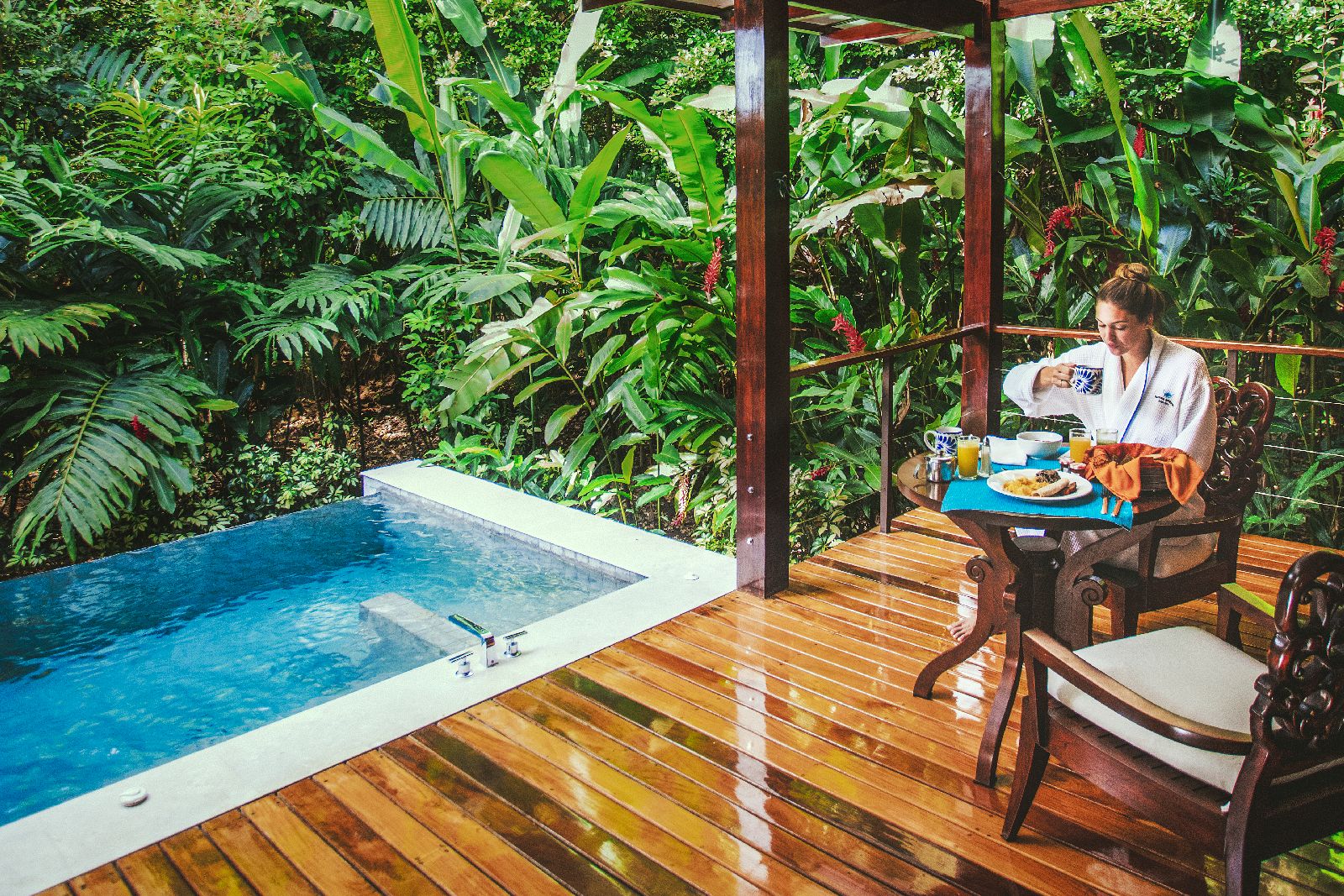 Private terrace and plunge pool of a villa at Nayara Springs Costa Rica