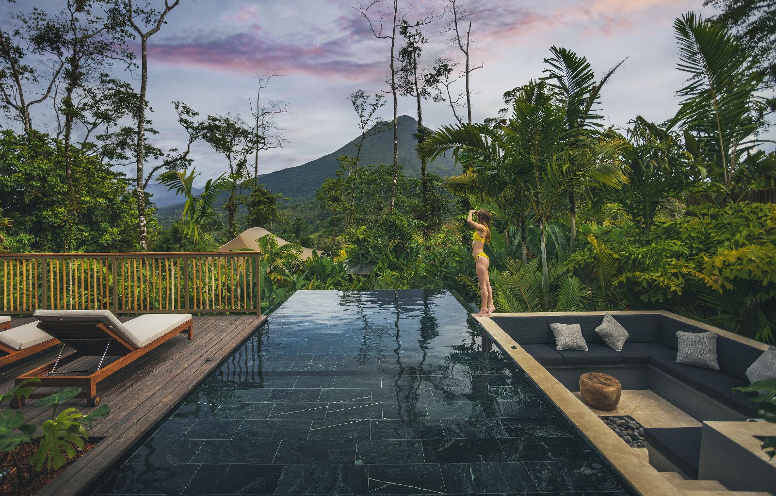 Casa Paloma private pool at Nayara Tented Camp Arenal Costa Rica