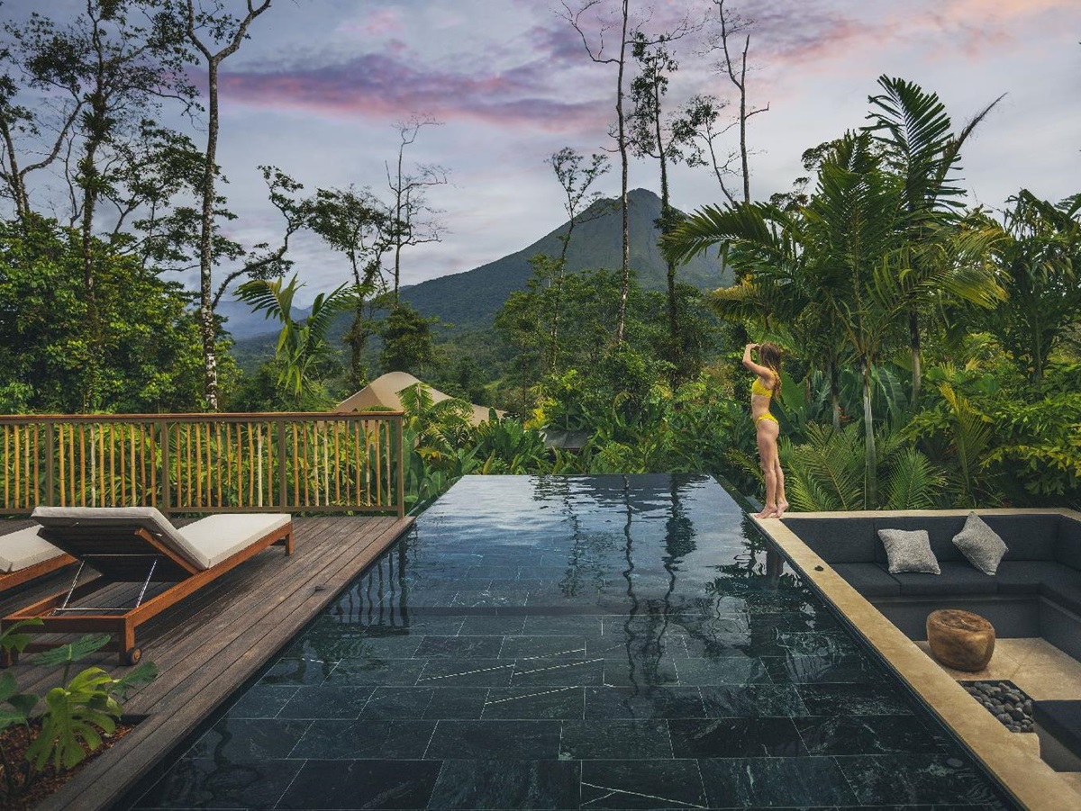 Casa Paloma private pool at Nayara Tented Camp Arenal Costa Rica