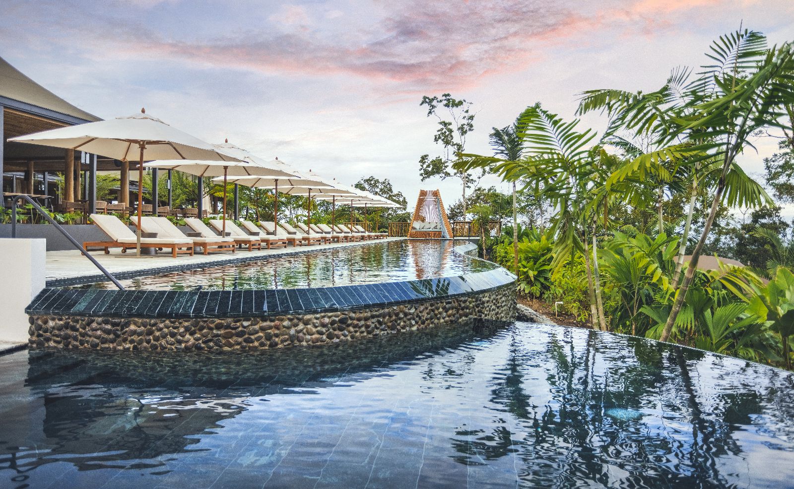 The swimming pool at Nayara Tented Camp Arenal Costa Rica