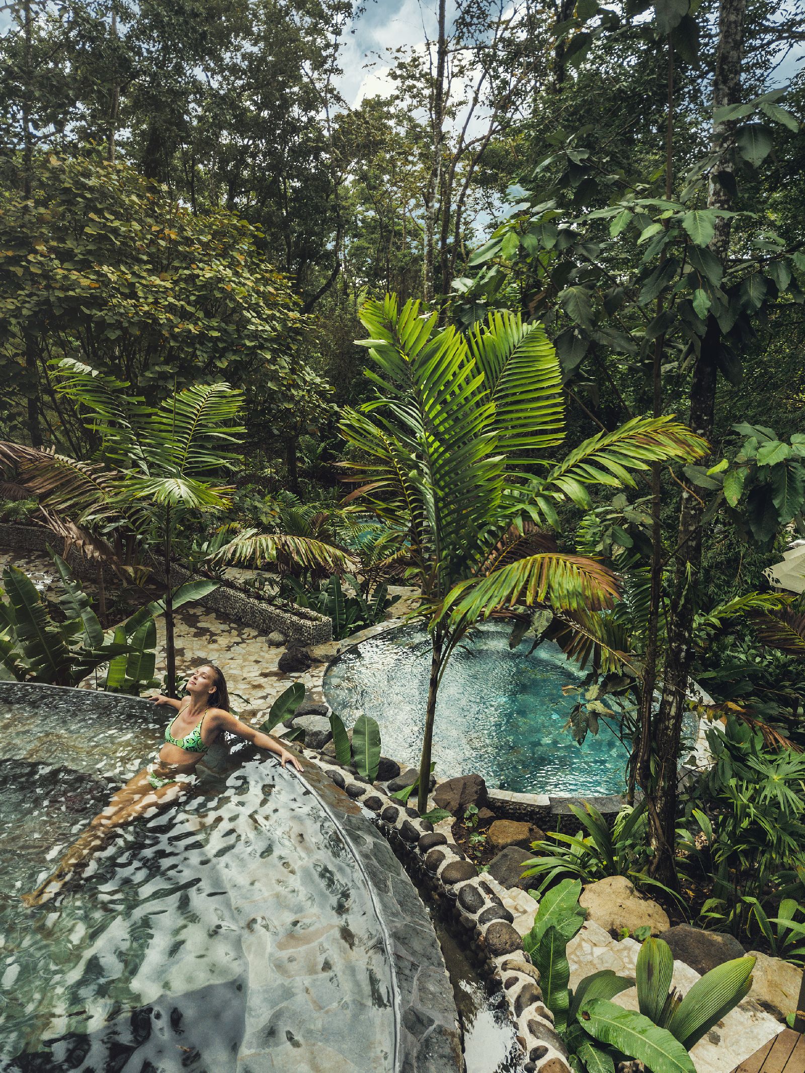 Thermal springs at Nayara Tented Camp Arenal Costa Rica