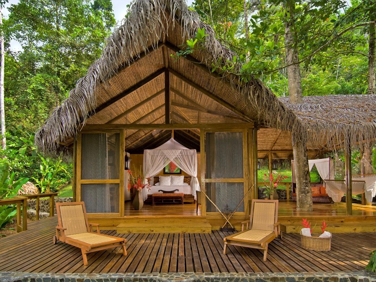Terrace at Pacuare Lodge in Costa Rica