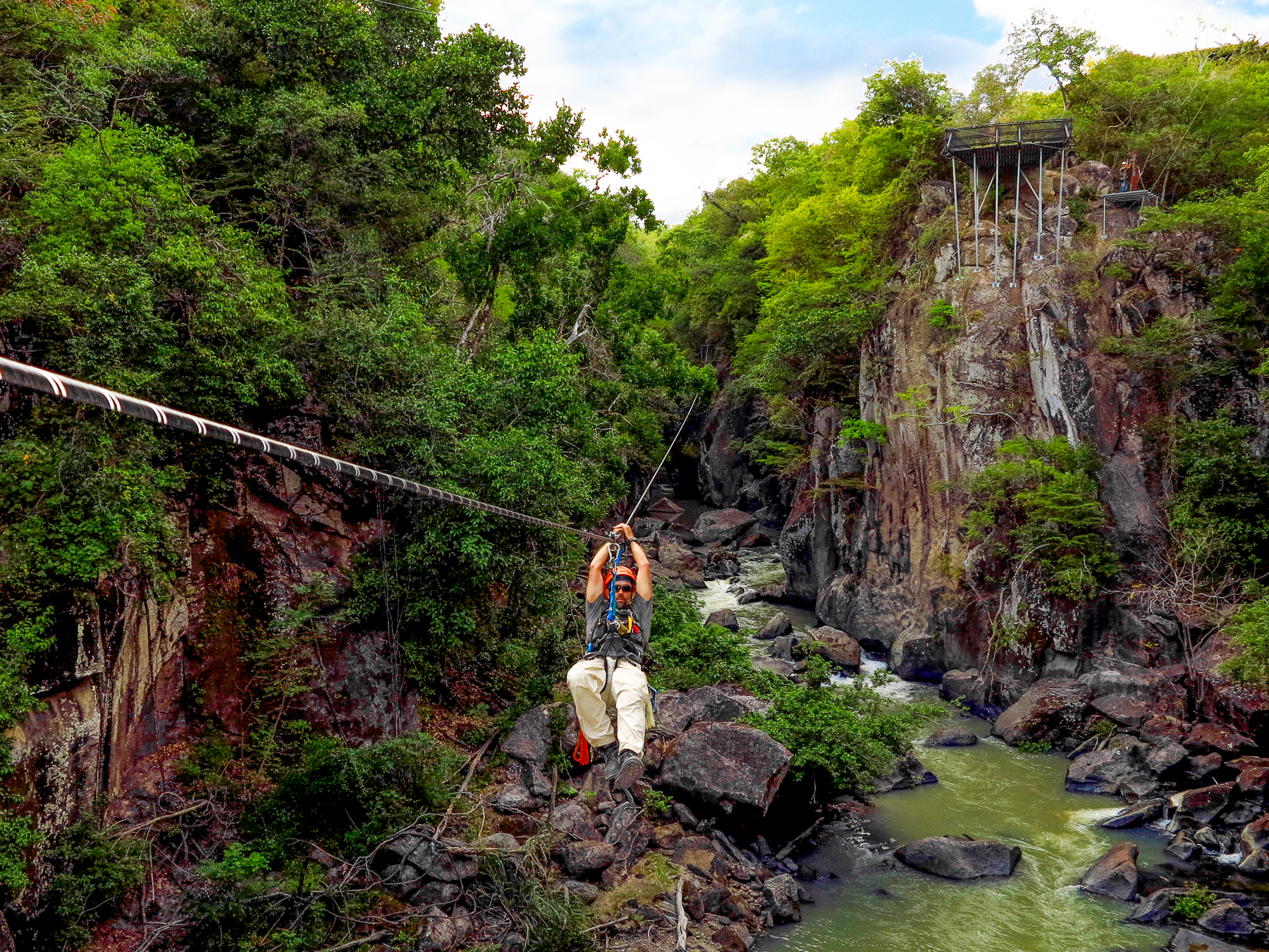 Zip lining at Rio Perdido in Costa Rica