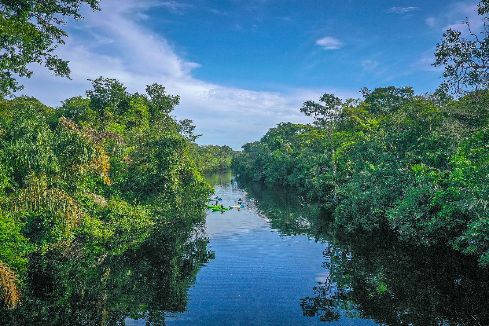 Kayaking excursion from Tortuga Lodge on the edge of Tortuguero National Park Costa Rica