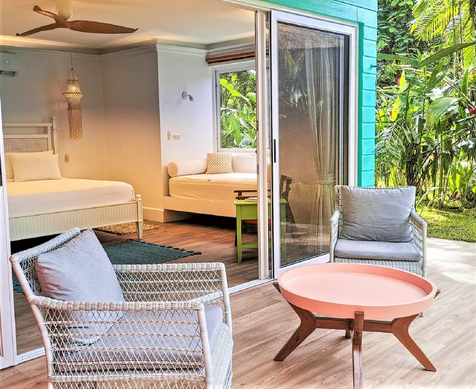 Guest room with terrace at Tortuga Lodge on the edge of Tortuguero National Park Costa Rica