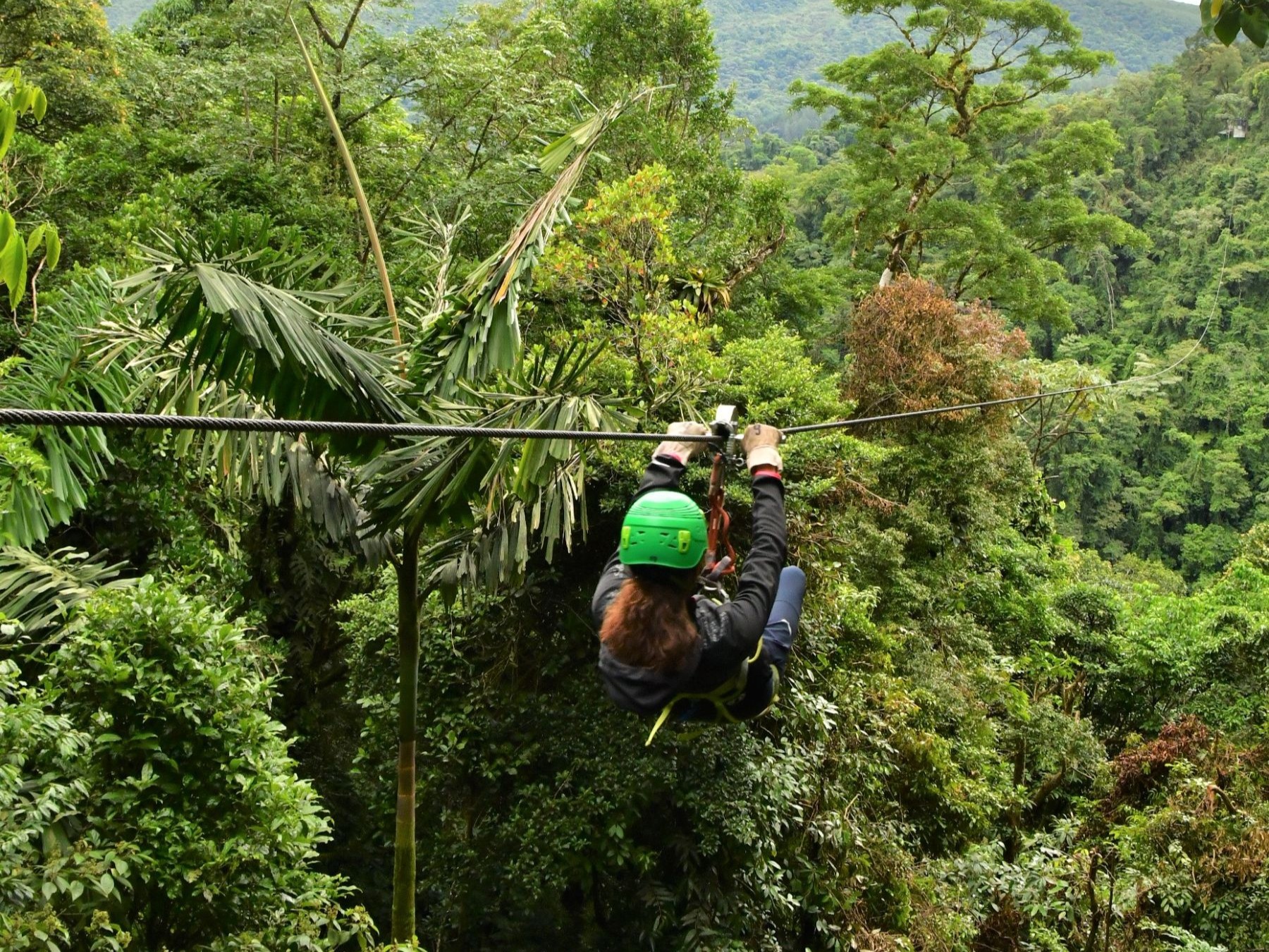 Zip lining in the Arenal Volcano National Park