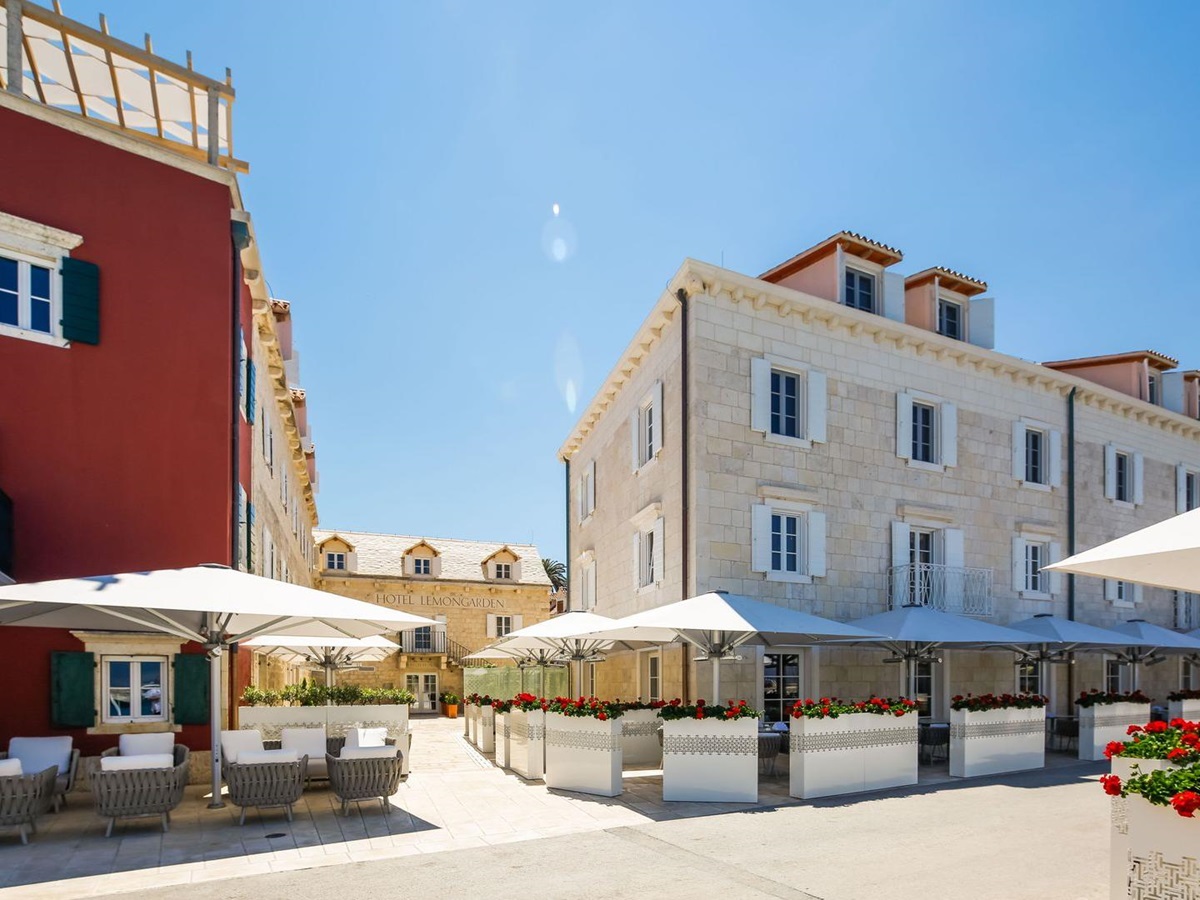 The exterior of Hotel Lemongarden on Brac island Croatia