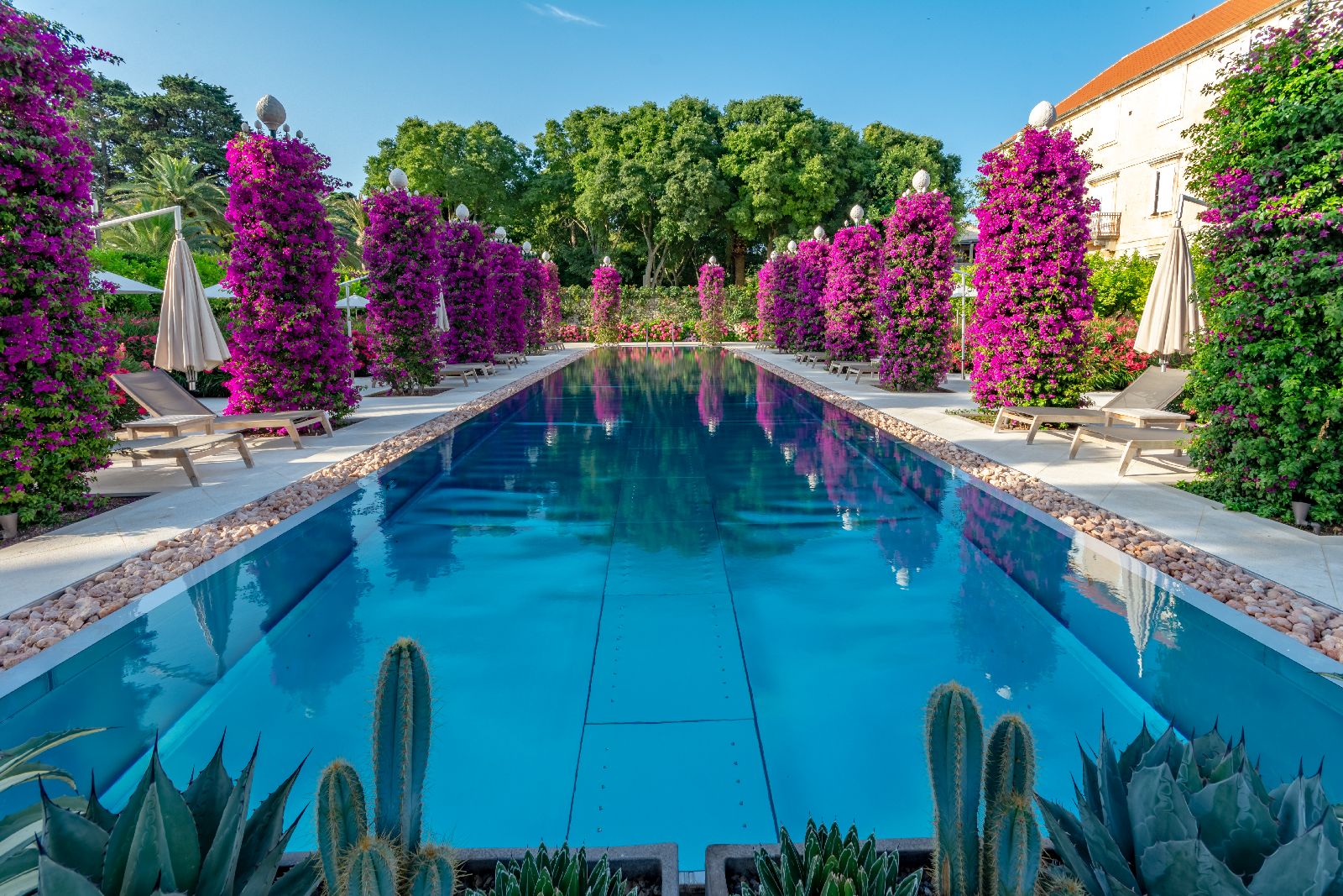The swimming pool at Hotel Lemongarden on Brac island Croatia