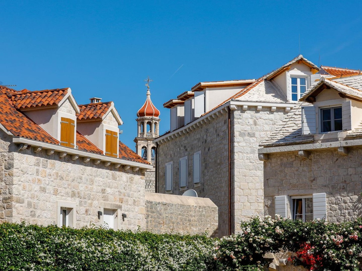 Historic architecture on Brac seen from the Hotel Lemongarden in Croatia