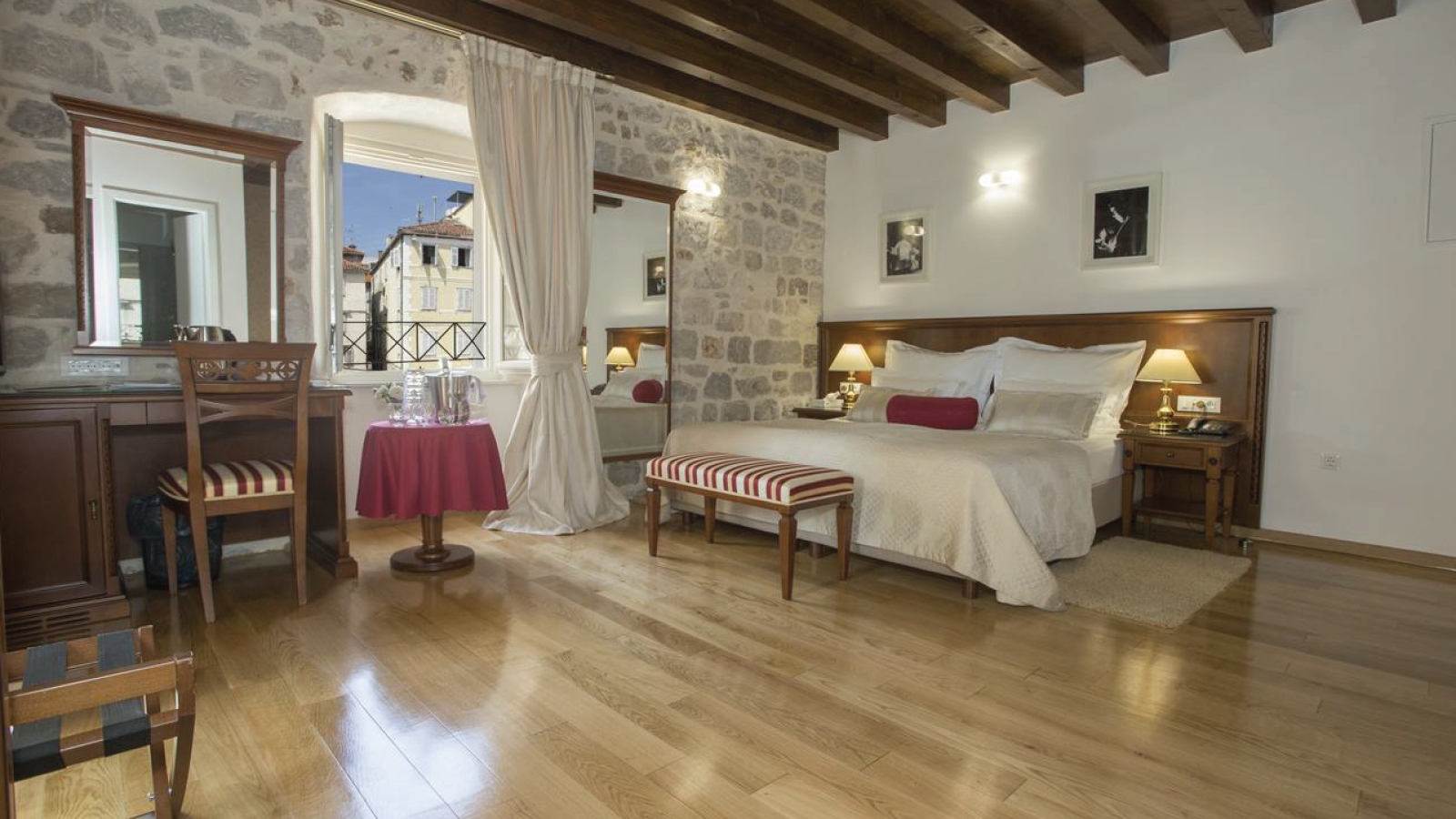 Deluxe double room with view of square at Judita Palace in Croatia