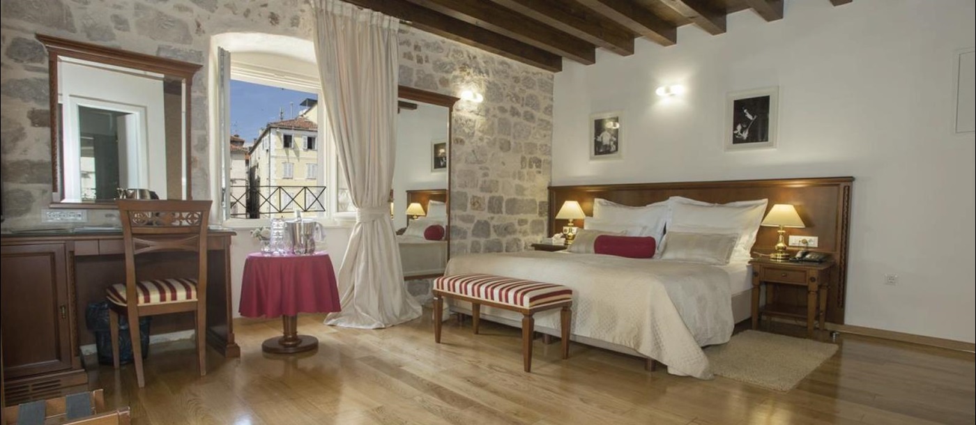 Deluxe double room with view of square at Judita Palace in Croatia