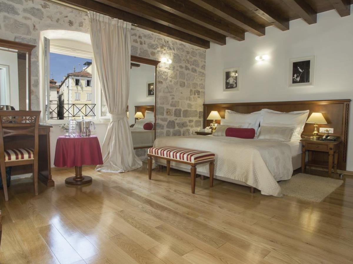 Deluxe double room with view of square at Judita Palace in Croatia
