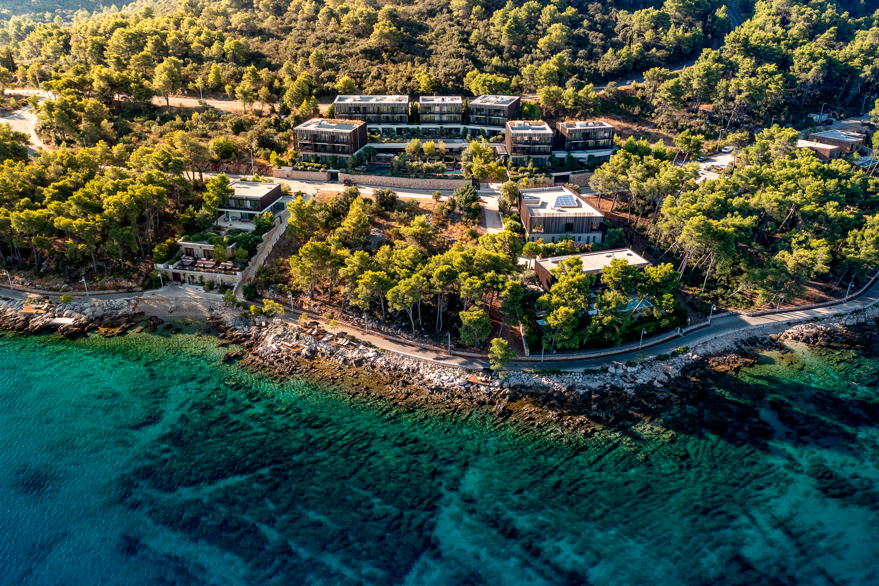 Aerial view of the Maslina Resort in Croatia