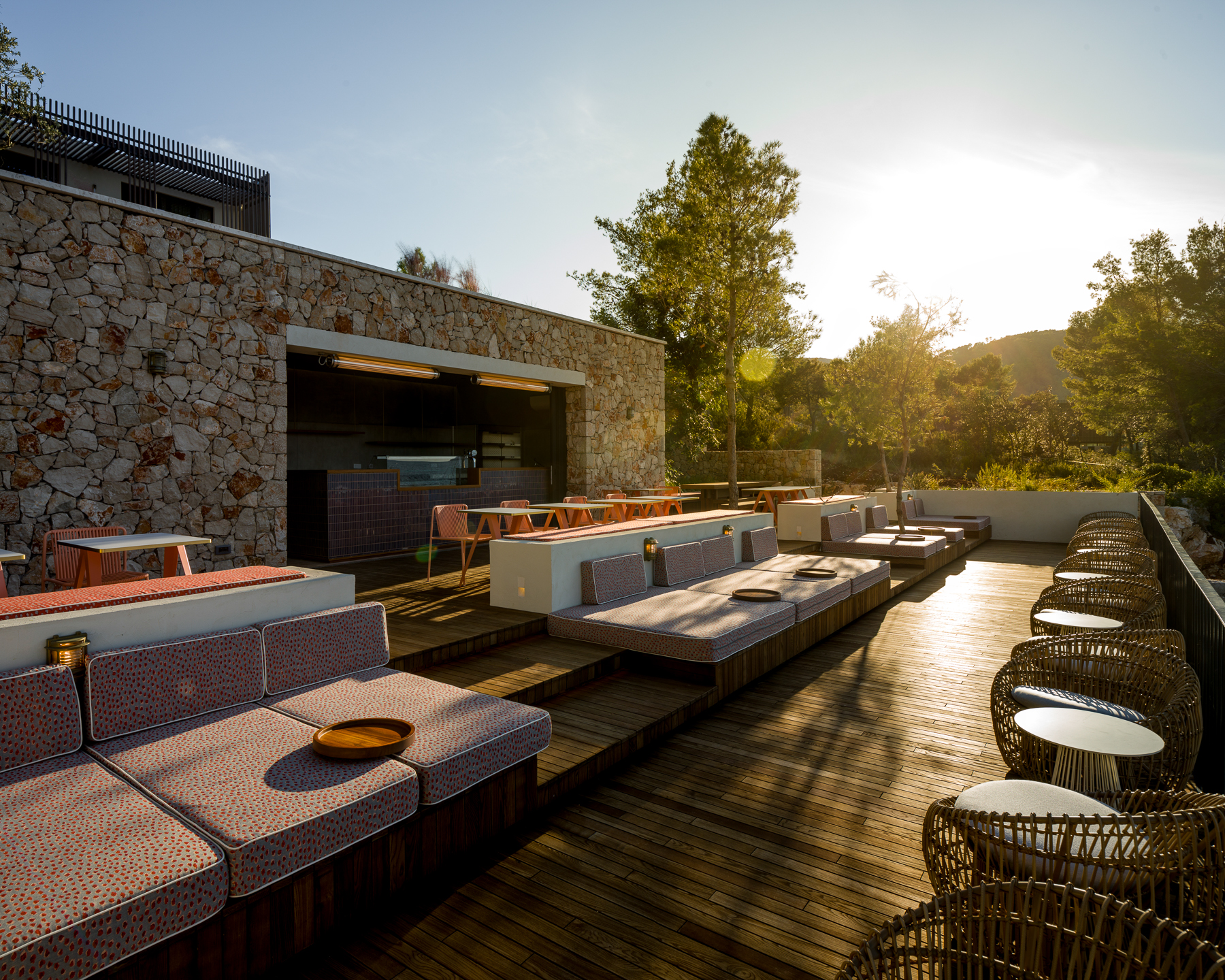 Alfresco lounge at Maslina Resort in Croatia