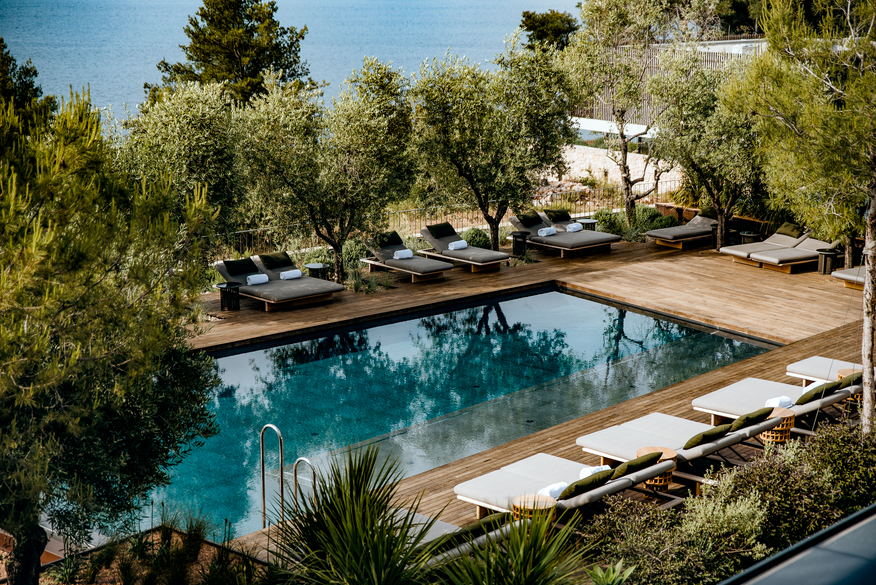 Swimming pool at the Maslina Resort in Croatia