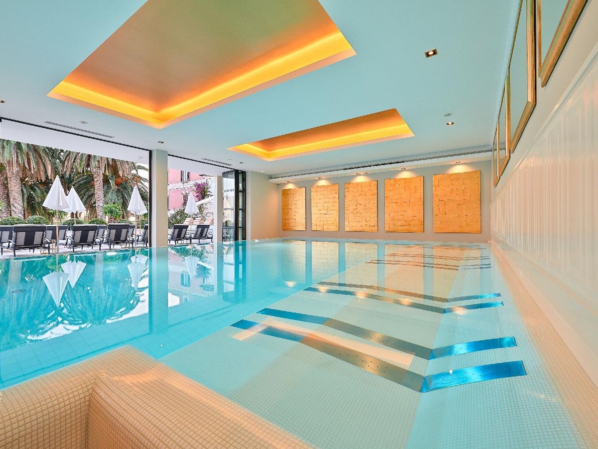 Indoor swimming pool at the Palace Elisabeth hotel in Hvar Croatia