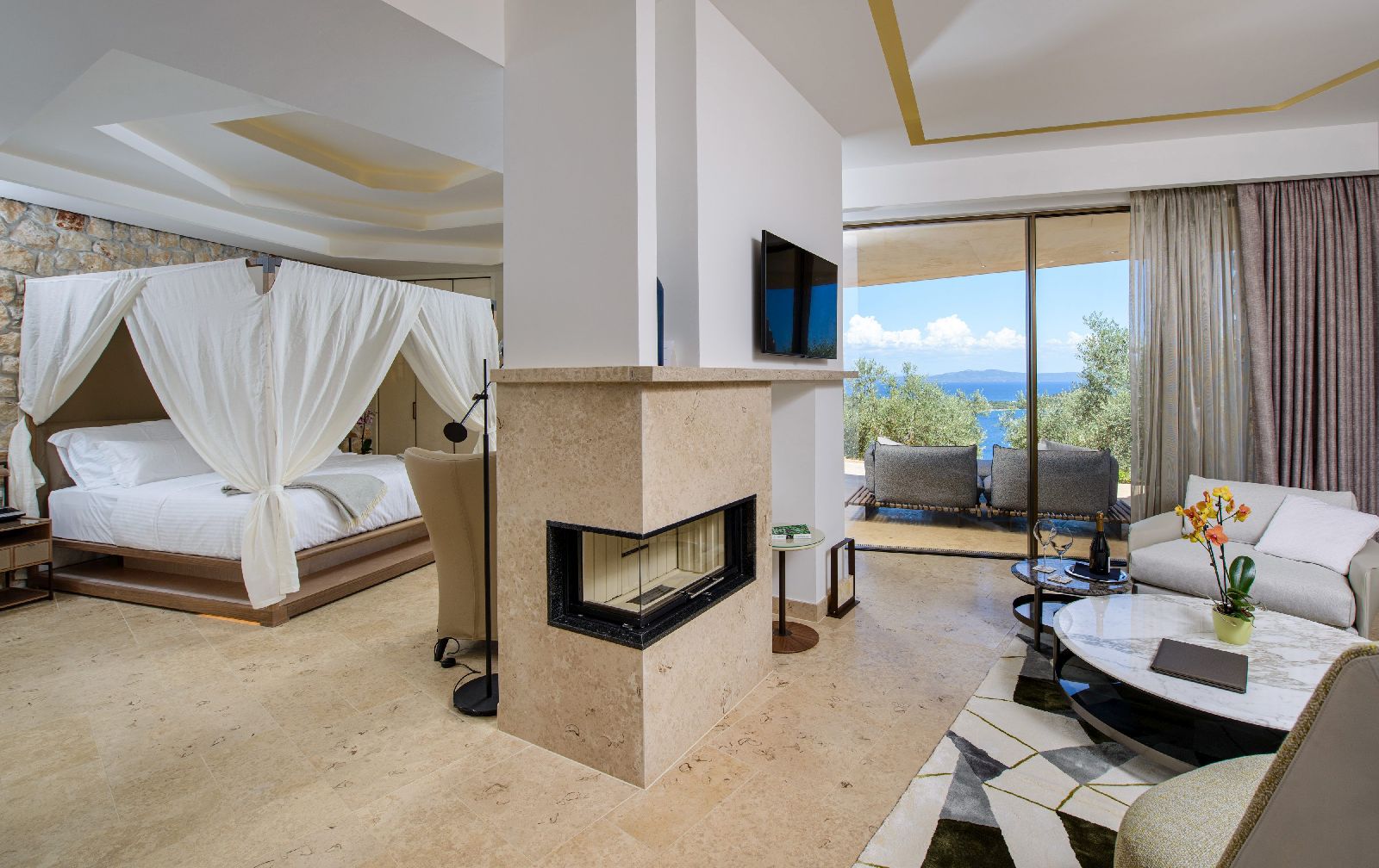 A spacious guest suite at Villa Nai 3.3 in Croatia