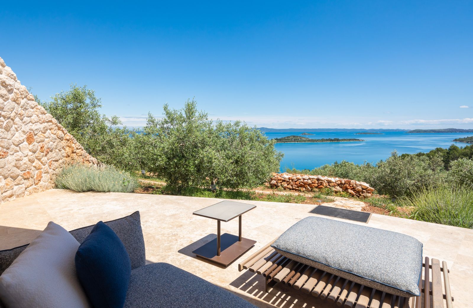 Sea view terrace of a suite  at Villa Nai 3.3 in Dugi Otok Croatia