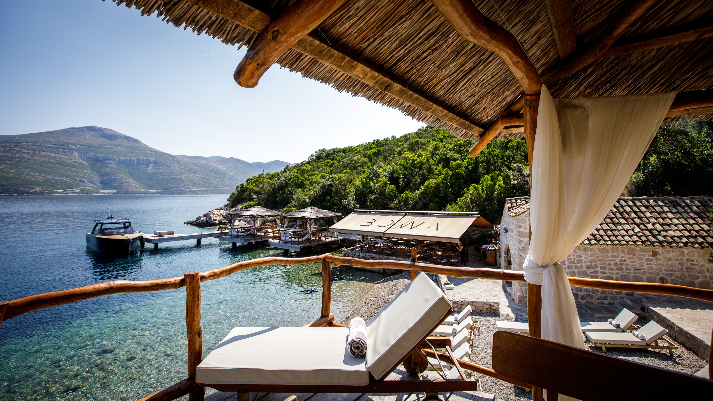 View from a cabin at Bowa Restaurant in Croatia