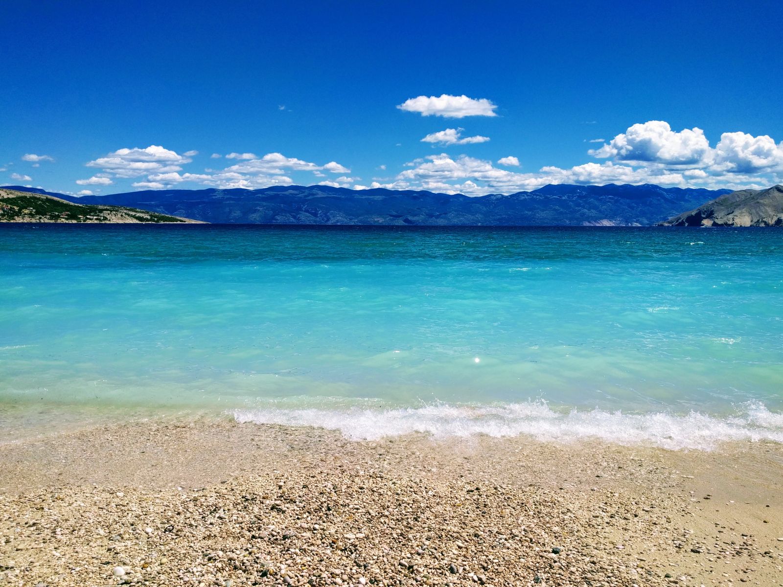 Turquoise waters on a pristine beach in Croatia