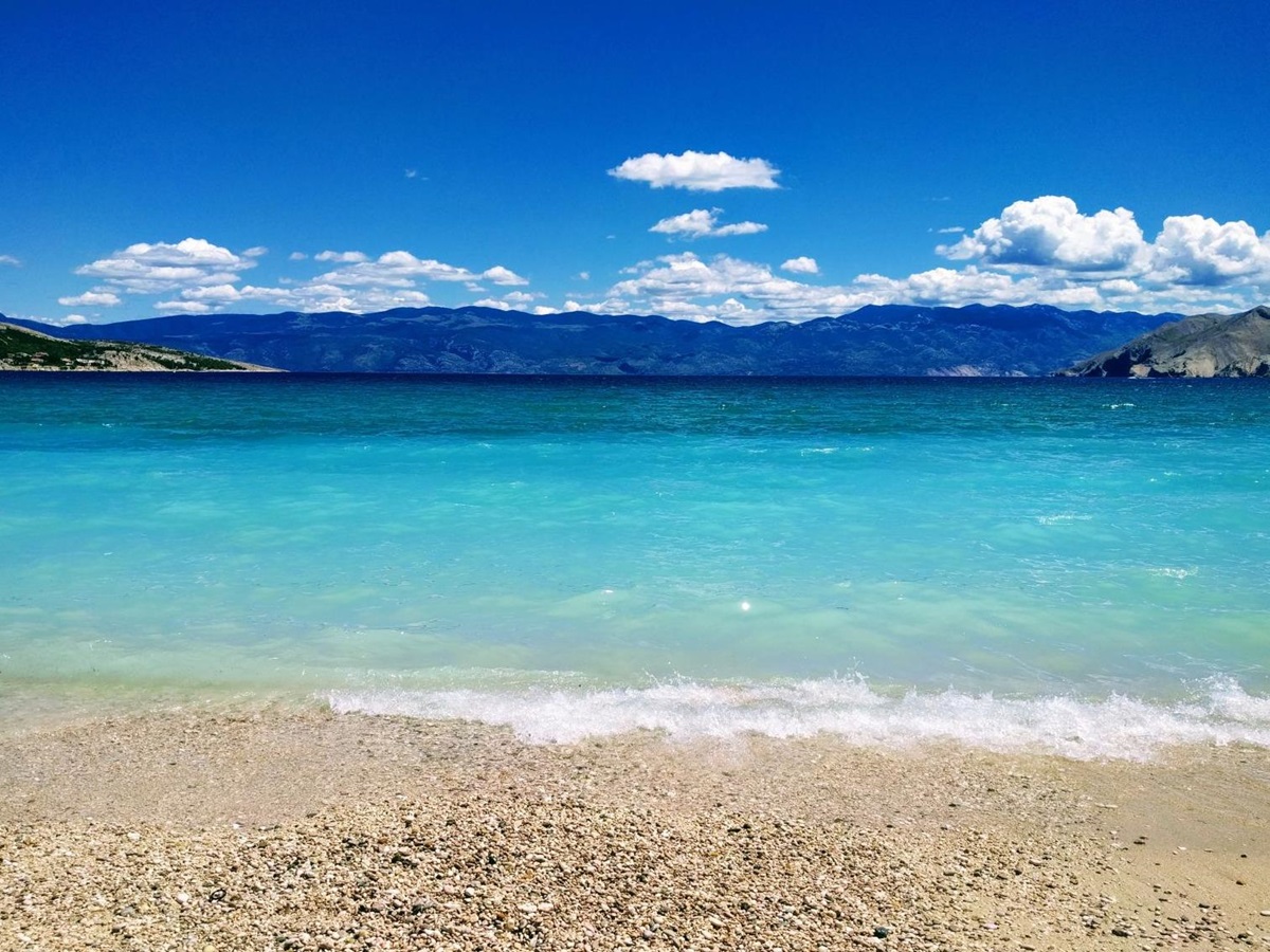 Turquoise waters on a pristine beach in Croatia