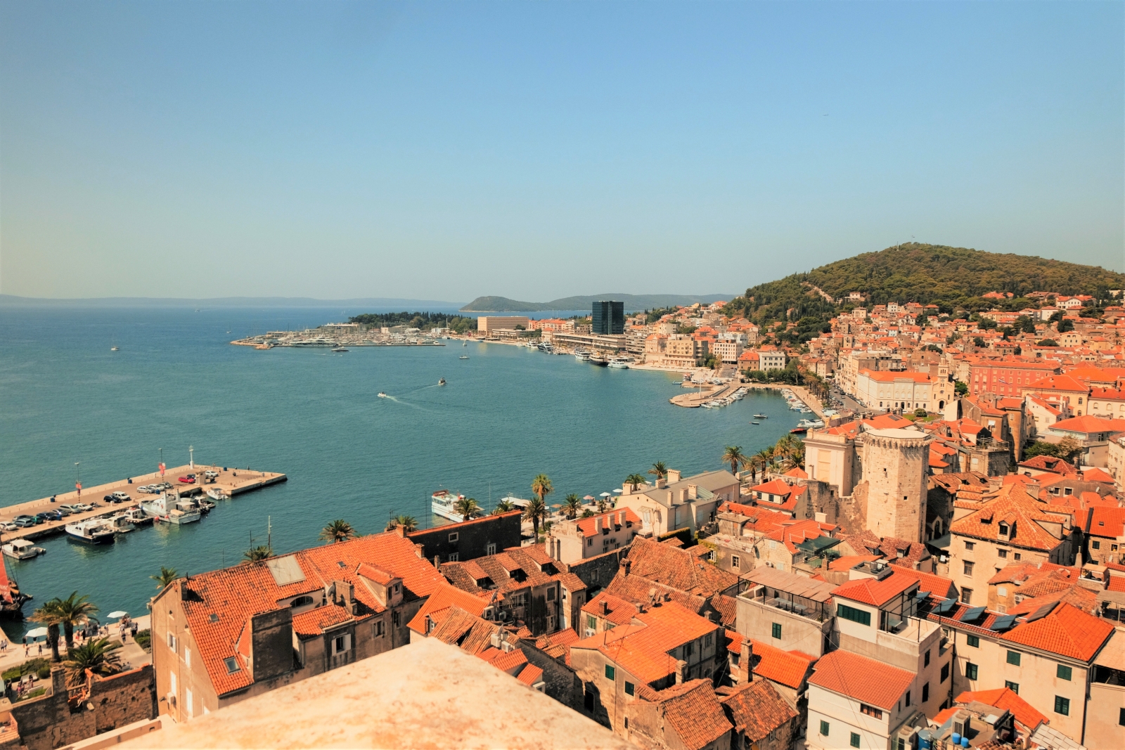View overlooking rooftops in Split