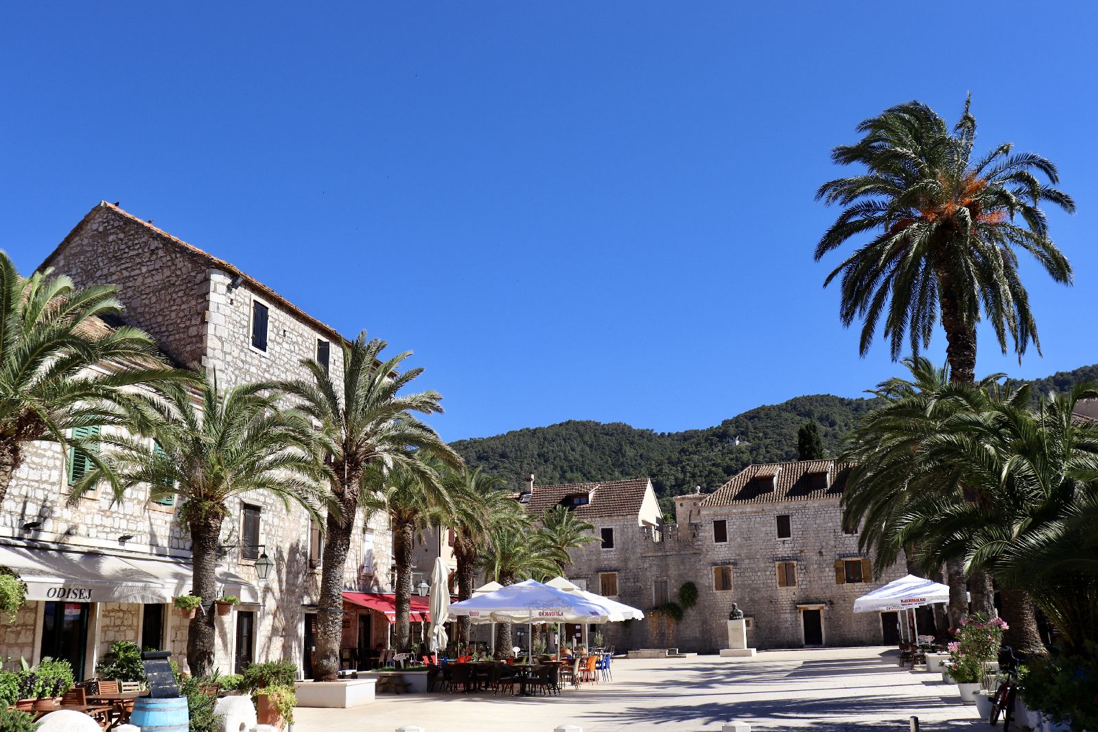 Street scene in Stari Grad on Hvar Island in Croatia