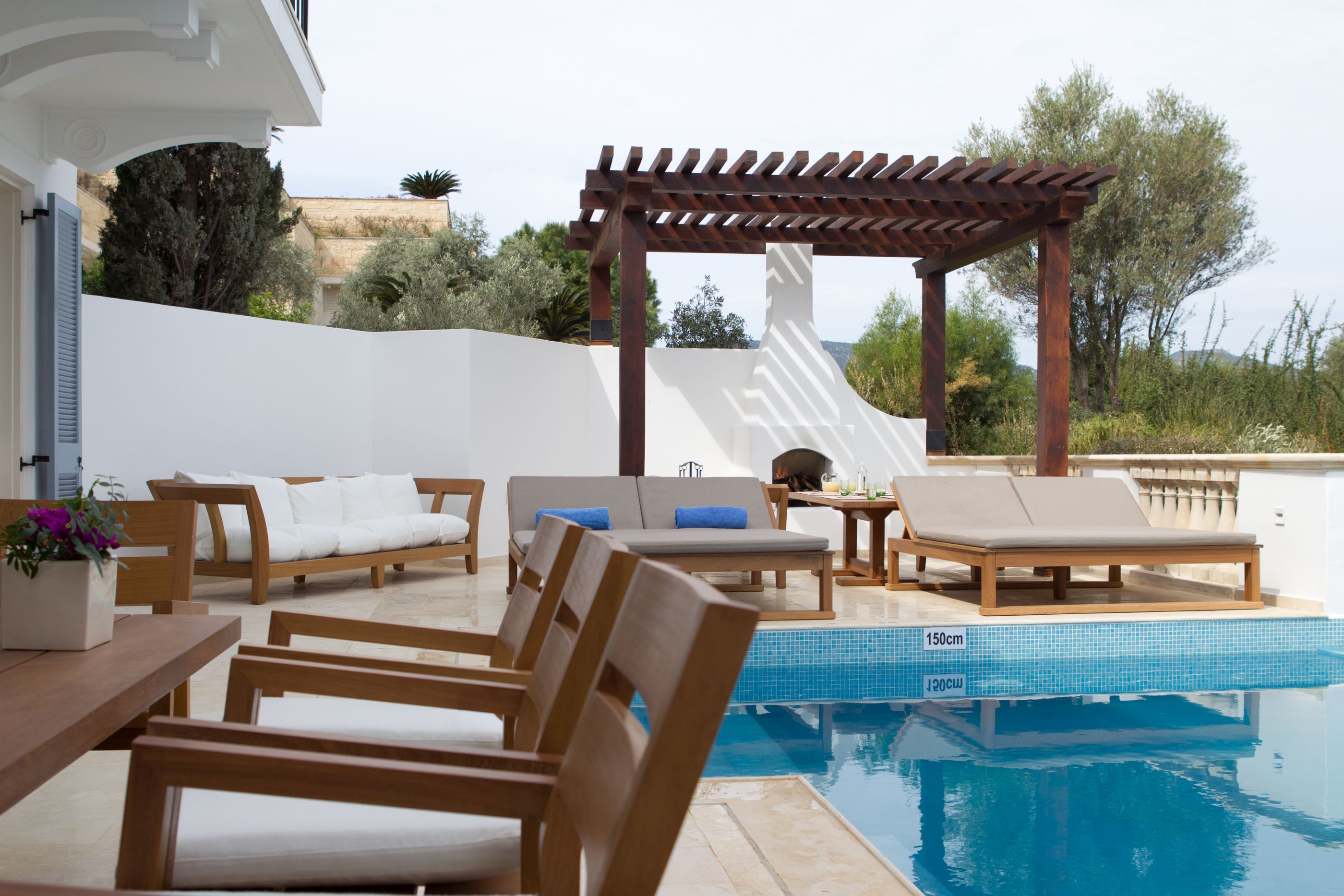 Outdoor swimming pool at the Anassa resort in Cyprus