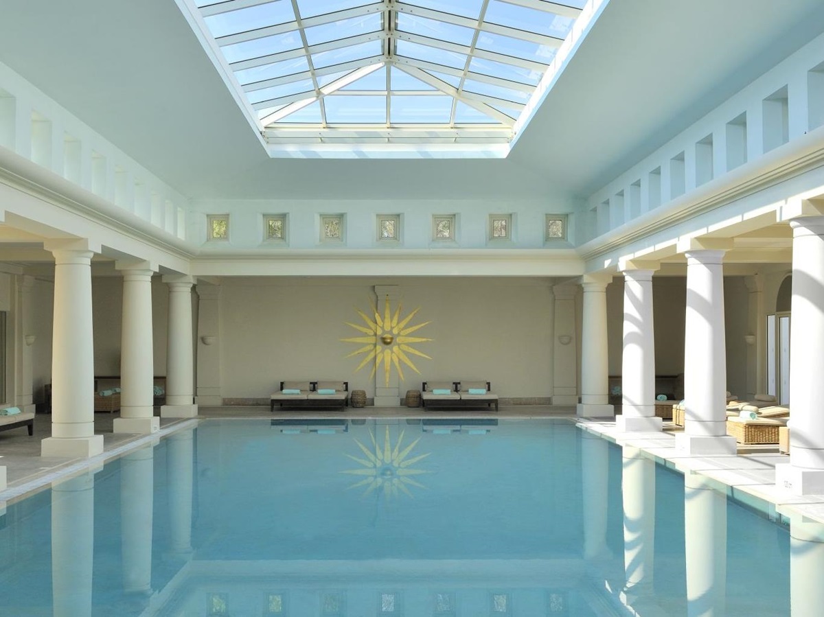 Indoor pool in the spa complex of the Anassa resort in Cyprus