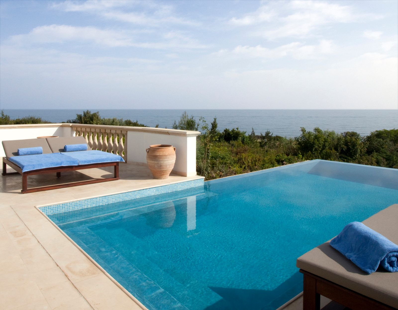 Private plunge pool of a suite at the Anassa resort in Cyprus